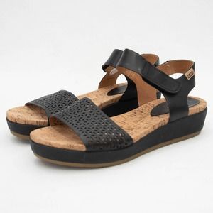 Pikolinos Mykonos W1G-1733C1 Black Leather Sandal Size 42 US 11.5-12